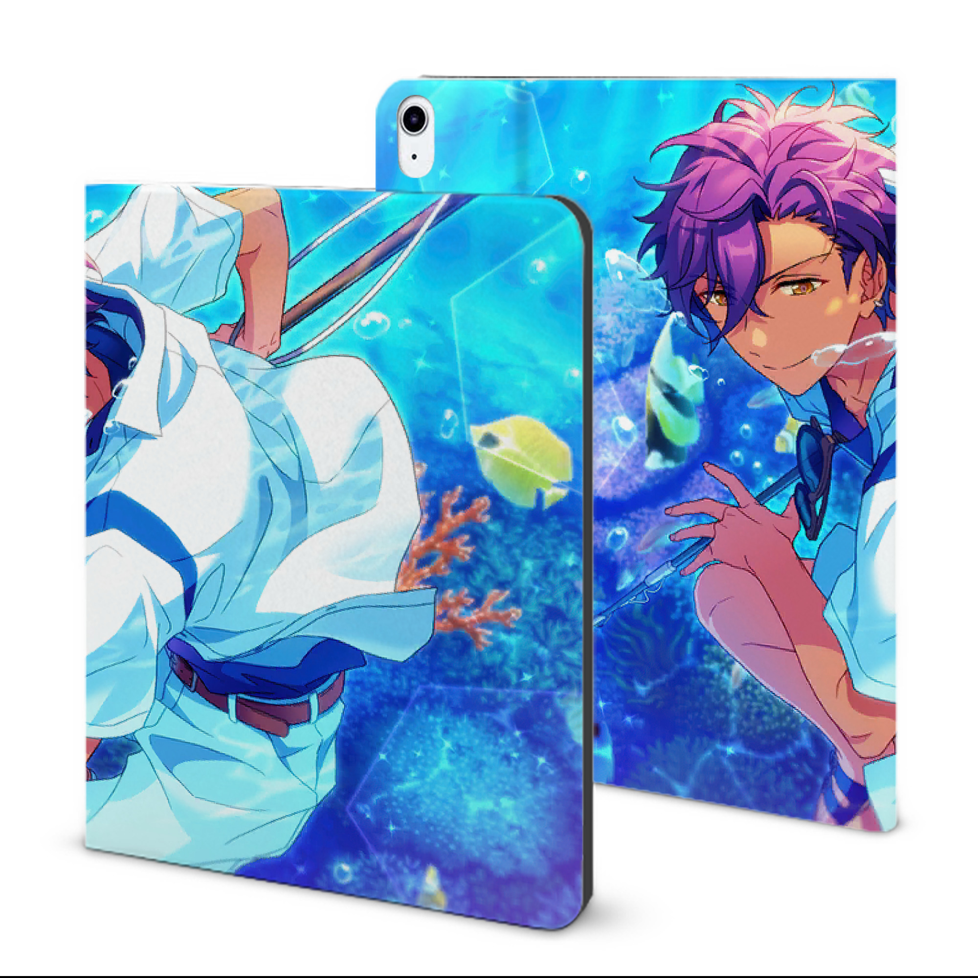 （画像用） あんさんぶるスターズ! Ensemble Stars IPad ケース ブック型 PUレザー TPU 耐衝撃 軽量 薄型 ペン収納なし 全面保護 IPad 各モデル対応
